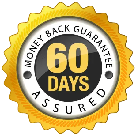 60-day money back guarantee badge