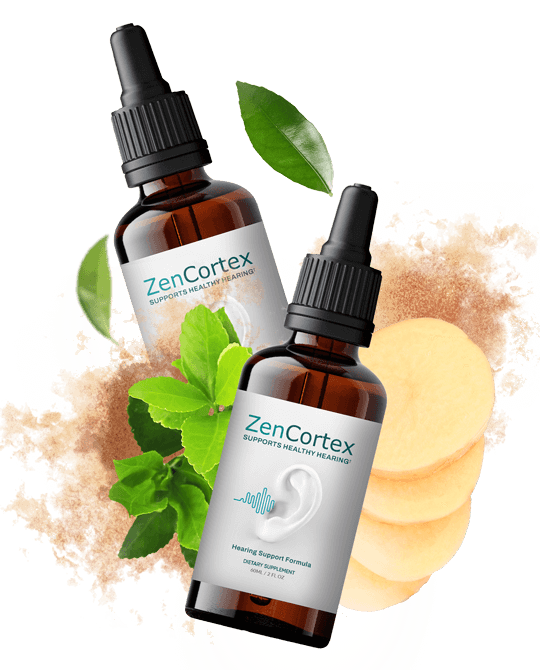 ZenCortex hearing support formula bottles